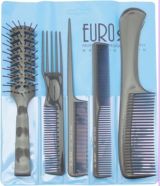 Набор расчёсок EURO STIL 5шт, нейлон. Набор расчёсок EURO STIL 5шт, нейлон.